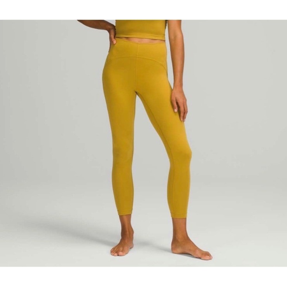 Lululemon Instill High-Rise Tight 25" Auric Gold Size 8 Gym Workout Leggings